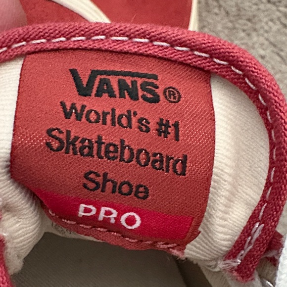 Vans Red and White Canvas Shoes - Picture 5 of 6